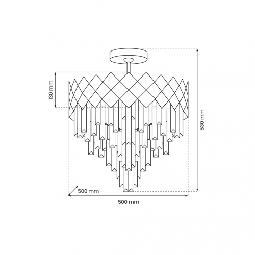 Lampa sufitowa CARISMA GOLD 9xE14