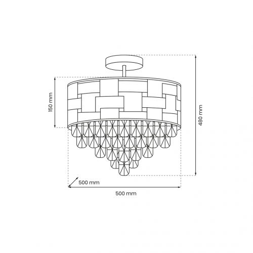 Lampa sufitowa LUXURIA 9xE14