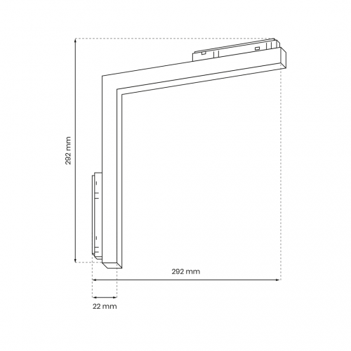 MAGNETIC TRACK L-DOWN 24W 3000K