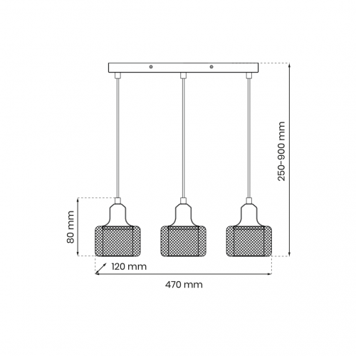 Lampa wisząca LUMI 3xG9