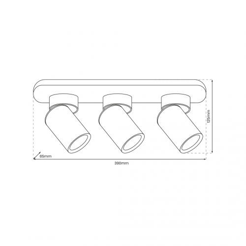 Lampa Sufitowa Andy 3xGU10 Czarny + Złoty