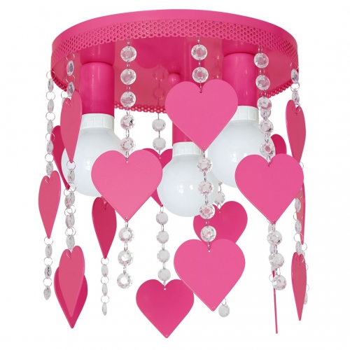 Lampa Sufitowa CORAZON PINK 3xE27