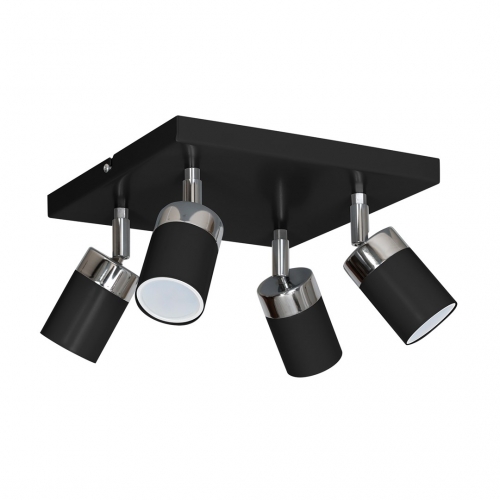 Lampa sufitowa JOKER BLACK/CHROME 4xGU10