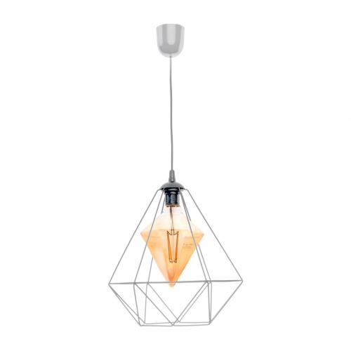 Lampa wisząca ALAMBRE GREY 1xE27 4W żarówka w zestawie