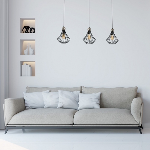 Lampa wisząca JEWEL BLACK 3xE27