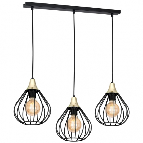 Lampa wisząca KANE BLACK 3xE27