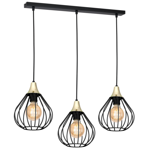 Lampa wisząca KANE BLACK 3xE27