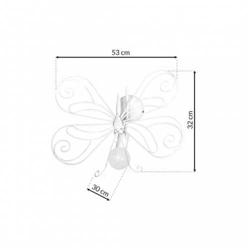 Kinikiet MOTYL 2 WHITE 1xE27