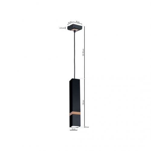 Lampa wisząca VIDAR BLACK 1xGU10