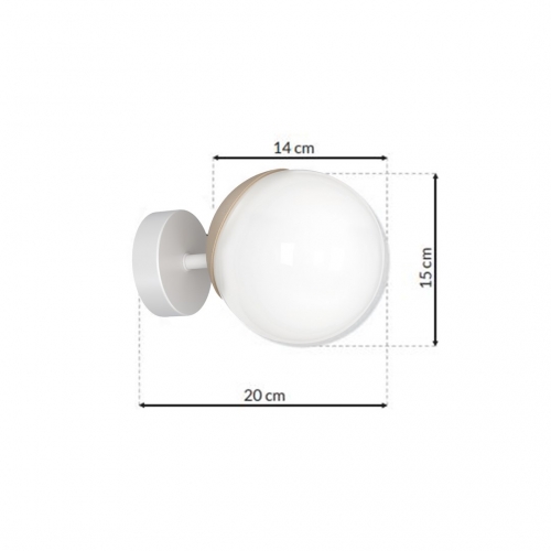 Kinkiet SFERA WOOD 1xE14