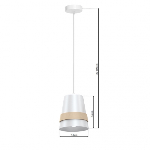 Lampa wisząca VENEZIA WHITE 1xE27