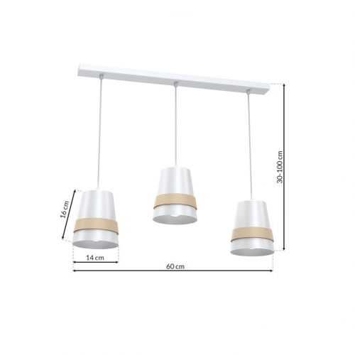 Lampa wisząca VENEZIA WHITE 3xE27