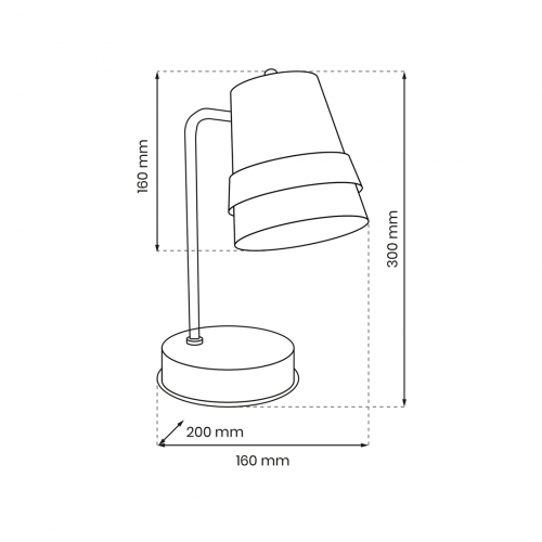 Lampa stołowa VENEZIA BLACK 1xE27