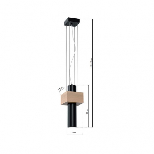 Lampa wisząca WEST BLACK 1xGU10