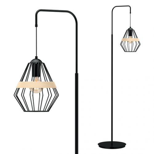 Lampa stojąca CLIFF BLACK 1xE27