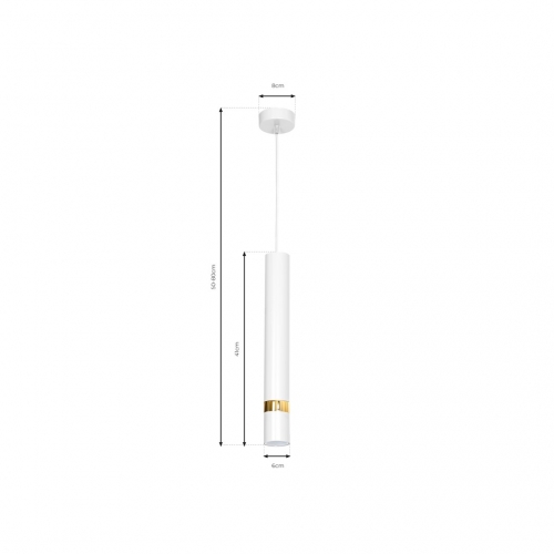 Lampa wisząca JOKER WHITE/GOLD 1xGU10