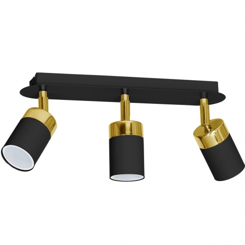 Lampa sufitowa JOKER BLACK/GOLD 3xGU10