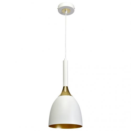 Lampa wisząca CLARK WHITE/GOLD 1xE27