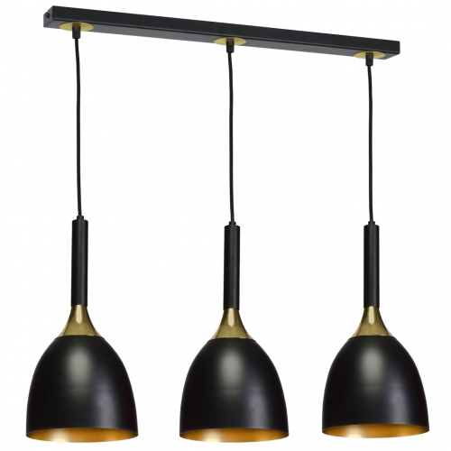 Lampa wisząca CLARK BLACK/GOLD 3xE27