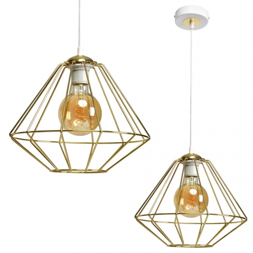 Lampa wisząca LUPO WHITE/GOLD 1xE27