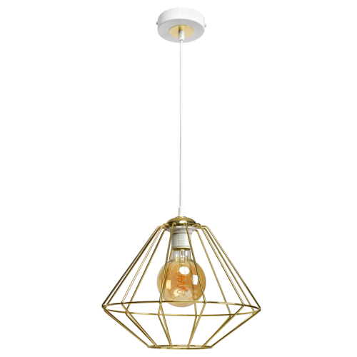 Lampa wisząca LUPO WHITE/GOLD 1xE27