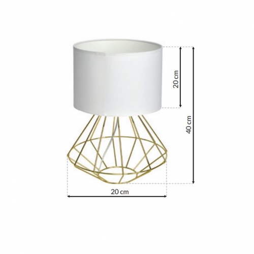 Lampa stojąca LUPO WITE/GOLD 1xE27