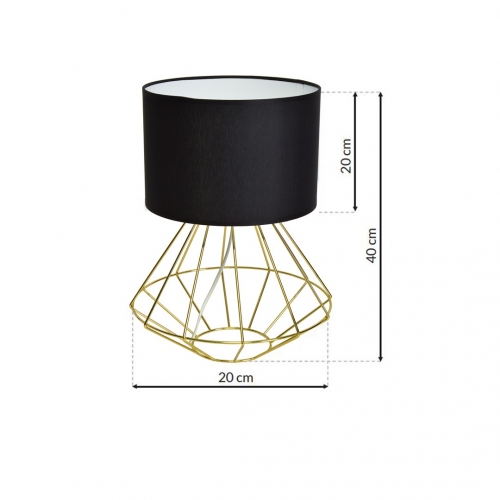 Lampa stojąca LUPO BLACK/GOLD 1xE27