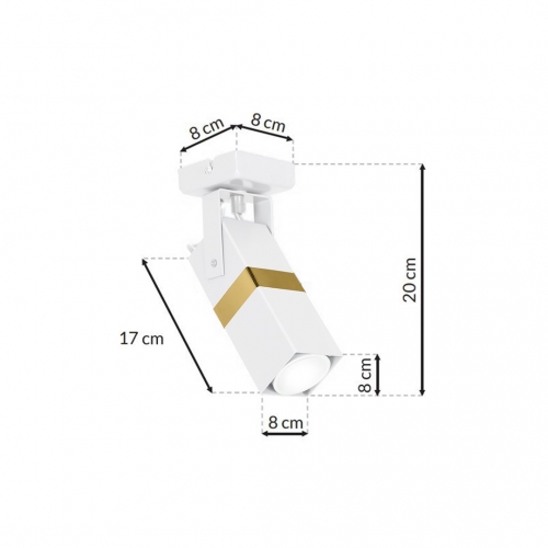 Kinkiet VIDAR WHITE/GOLD1xGU10