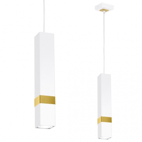 Lampa wisząca VIDAR WHITE/GOLD 1xGU10