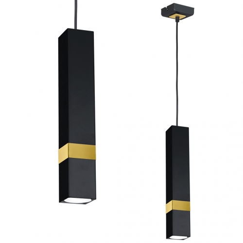 Lampa wisząca VIDAR BLACK/GOLD 1xGU10