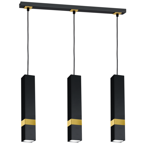 Lampa wisząca VIDAR BLACK/GOLD 3xGU10