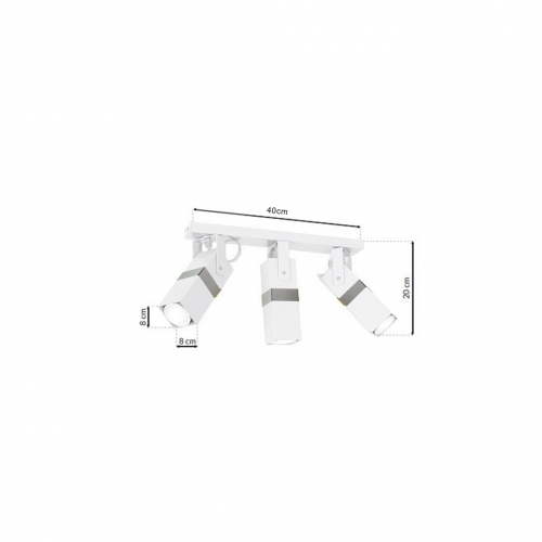 Lampa sufitowa VIDAR WHITE/CHROME 3xGU10