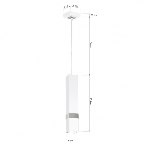 Lampa wisząca VIDAR WHITE/CHROME 1xGU10