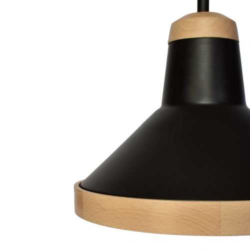 Lampa sufitowa SALMA BLACK / WOOD 2xE27