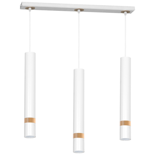 Lampa wisząca JOKER WHITE/WOOD 3xGU10