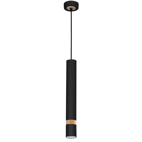 Lampa wisząca JOKER BLACK/WOOD 1xGU10