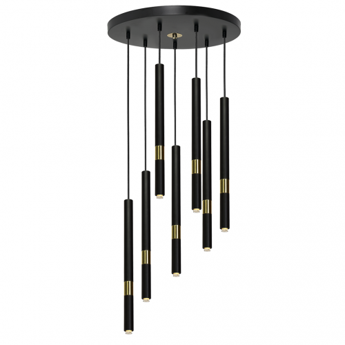 Lampa wisząca MONZA BLACK/GOLD 7xG9 8W