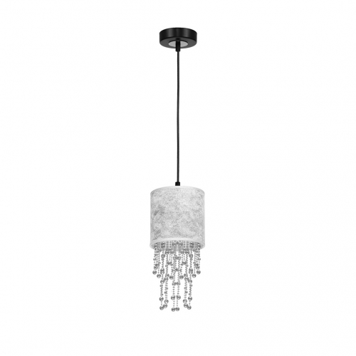 Lampa wisząca ALMERIA SILVER/BLACK 1xE27