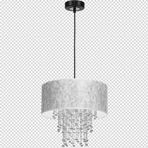 Lampa wisząca ALMERIA SILVER/BLACK 1xE27