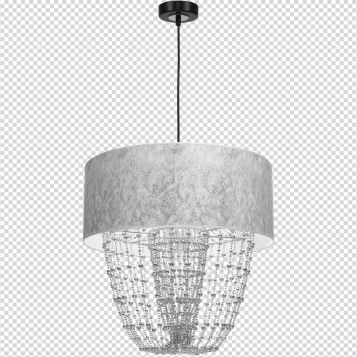 Lampa wisząca ALMERIA SILVER/BLACK 1xE27