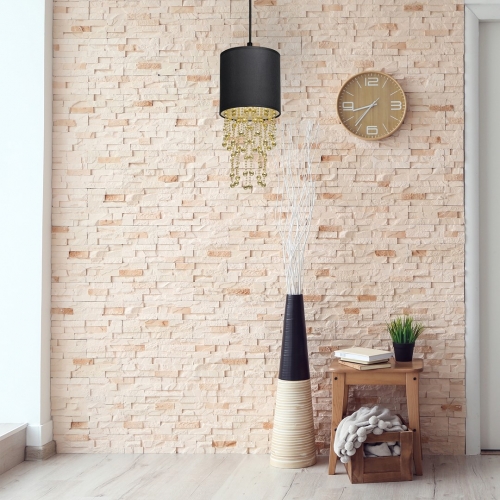 Lampa wisząca ALMERIA BLACK/GOLD 1xE27