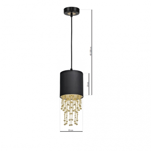 Lampa wisząca ALMERIA BLACK/GOLD 1xE27