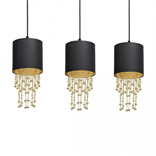 Lampa wisząca ALMERIA BLACK/GOLD 3xE27