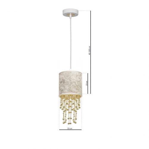 Lampa wisząca ALMERIA WHITE/GOLD 1xE27