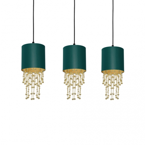 Lampa wisząca ALMERIA GREEN/GOLD 3xE27