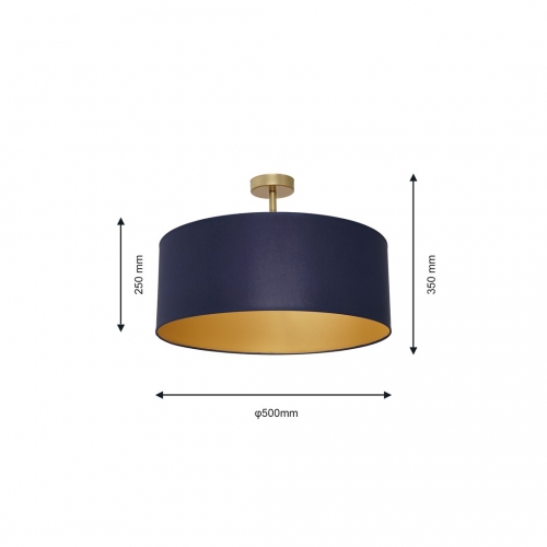 Lampa sufitowa BEN NAVY BLUE/GOLD 3xE27