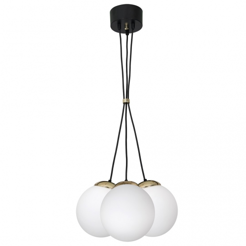 Lampa wisząca SPARTA BLACK / GOLD 3xE14