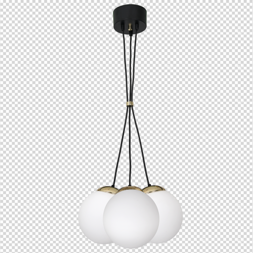 Lampa wisząca SPARTA BLACK / GOLD 3xE14