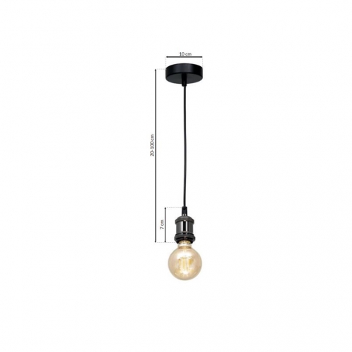 Lampa wisząca EDISON CZARNY 1xE27