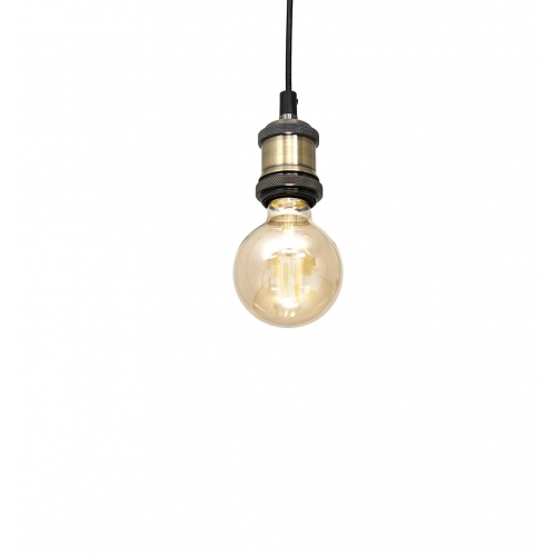 Lampa wisząca EDISON CZARNY/MOSIĄDZ 1xE27